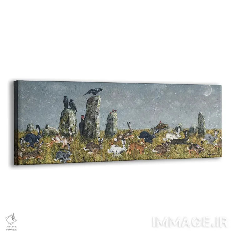 تابلو دویدن خرگوشها اثر مگی واندواله - نمای پرسپکتیو محصول