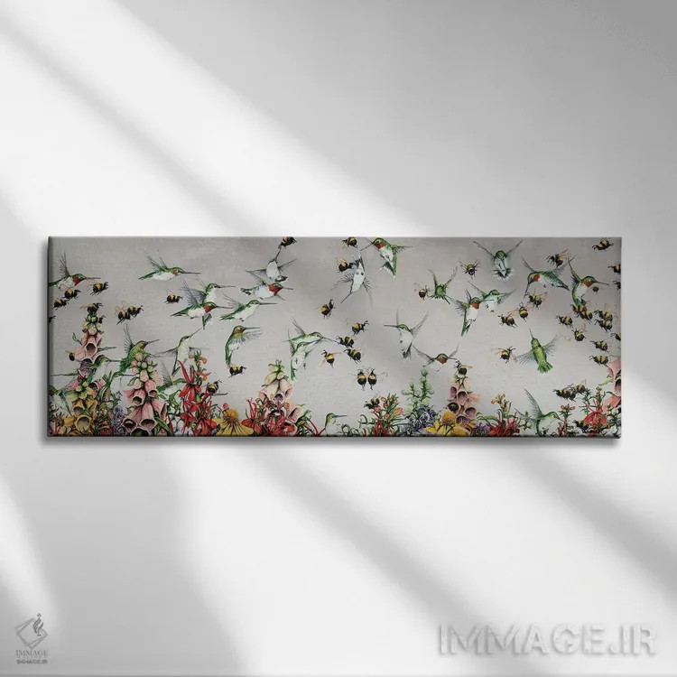 تابلو نبرد در قلمرو فِلین اثر مگی واندواله - نمای روبهرو روی دیوار