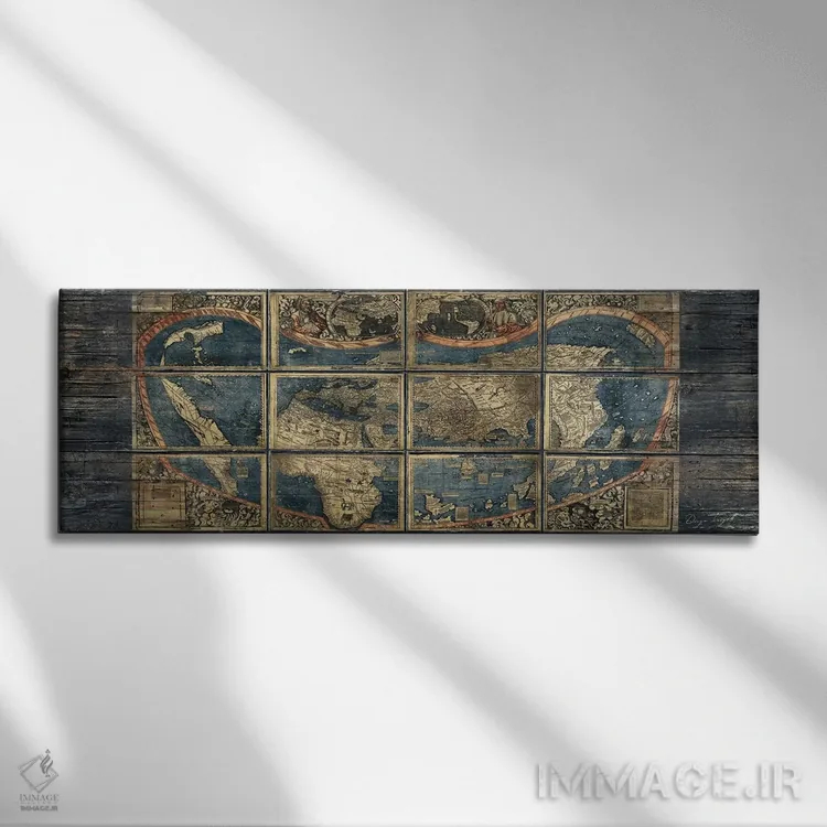 تابلو دنیای قدیم پانوراما اثر دیهگو تیریگال - نمای روبهرو روی دیوار