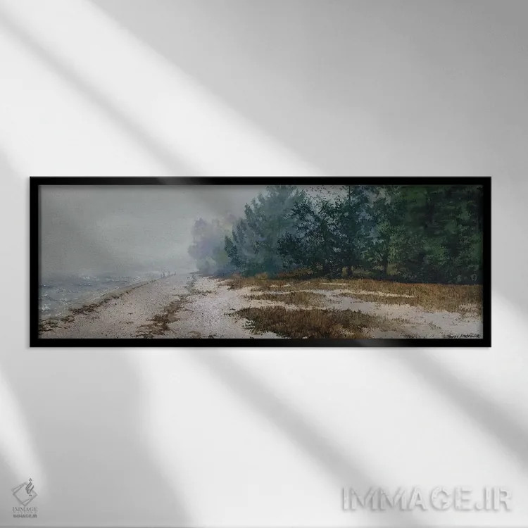 تابلو مه صبحگاهی اثر مگی واندواله - نمای قابدار مشکی