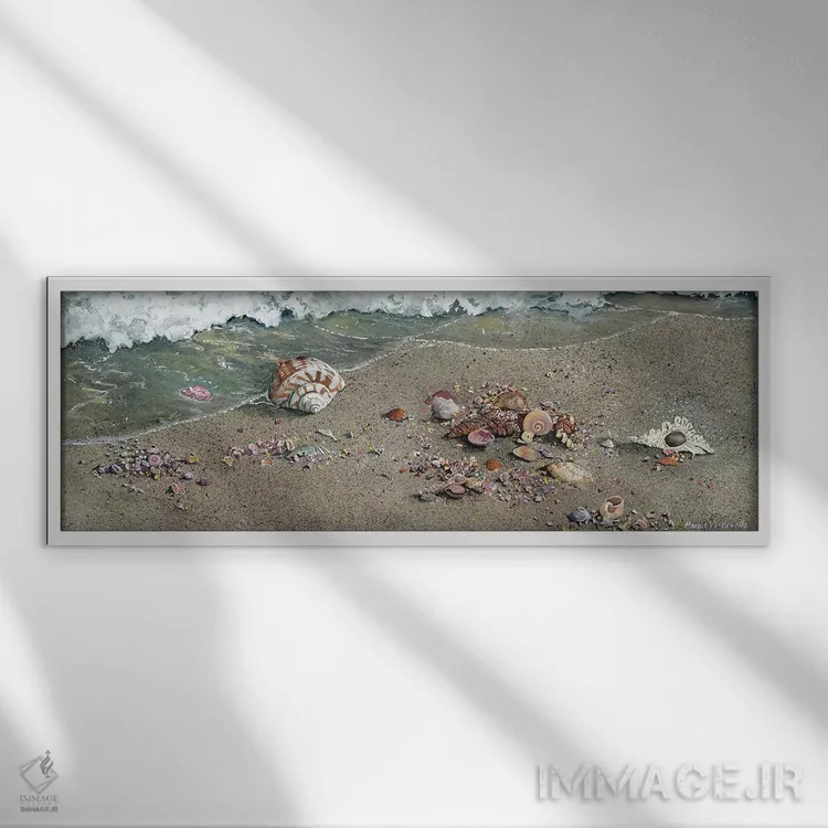 تابلو خاکاره یا ضایعات اثر مگی واندواله - نمای قابدار سفید