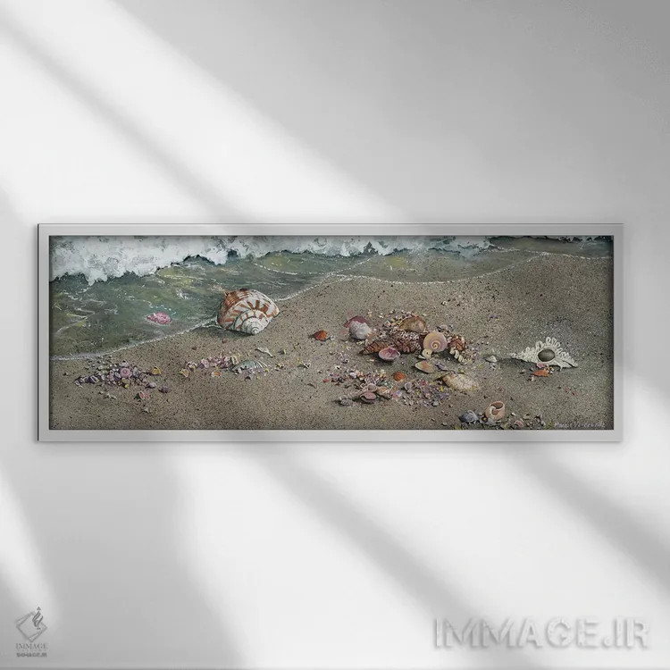 تابلو خاکاره یا ضایعات اثر مگی واندواله - نمای قابدار سفید