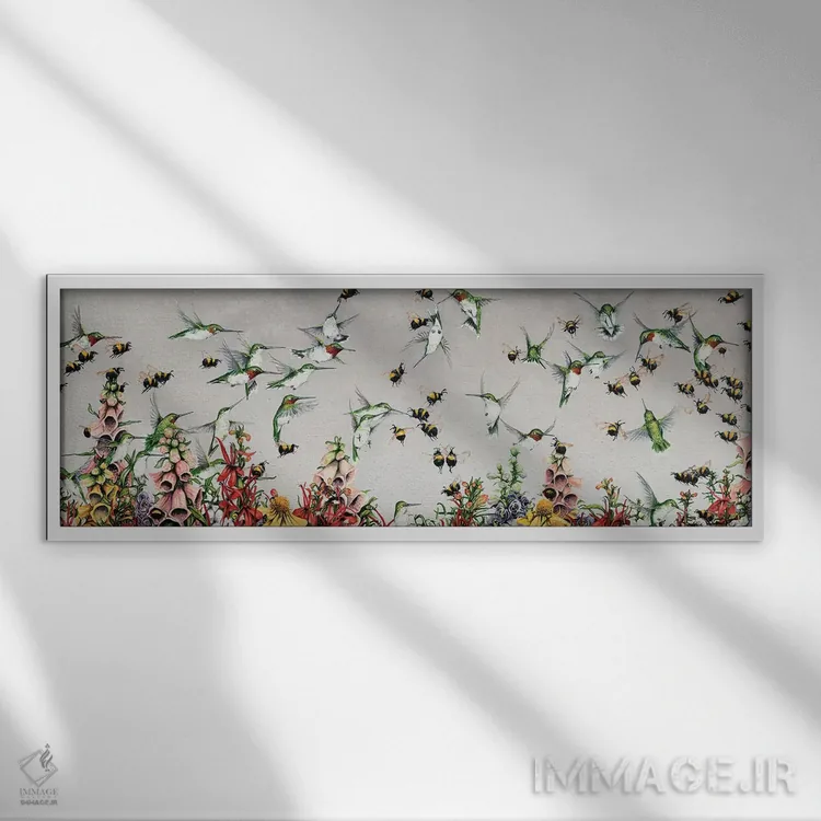 تابلو نبرد در قلمرو فِلین اثر مگی واندواله - نمای قابدار سفید