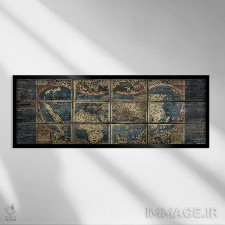 تابلو دنیای قدیم پانوراما اثر دیهگو تیریگال - نمای قابدار مشکی