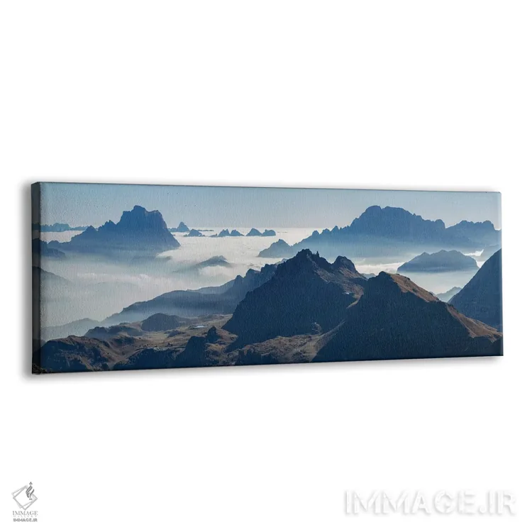 تابلو Pelmo, Civetta seen from Sella mountain range (Gruppo del Sella) in the Dolomites,چشمانداز رو به آنتِلاو، پلما، چیوتا از رشتهکوه سلا (گروپو دل سلا) در دولومیتها اثر مارتین زویک - نمای پرسپکتیو محصول