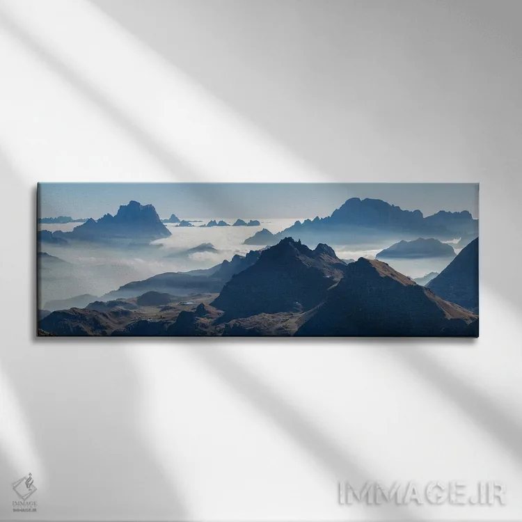 تابلو Pelmo, Civetta seen from Sella mountain range (Gruppo del Sella) in the Dolomites,چشمانداز رو به آنتِلاو، پلما، چیوتا از رشتهکوه سلا (گروپو دل سلا) در دولومیتها اثر مارتین زویک - نمای روبهرو روی دیوار