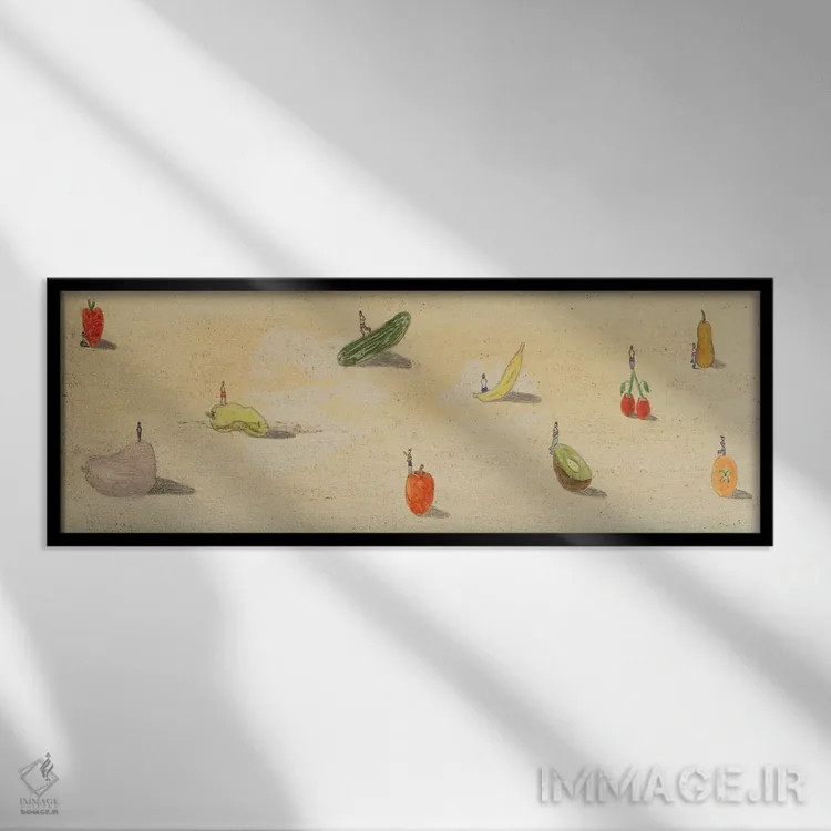 تابلو قلمرو وگان اثر مارکوس زرین - نمای قابدار مشکی