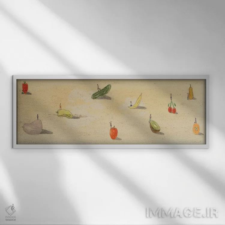 تابلو قلمرو وگان اثر مارکوس زرین - نمای قابدار سفید