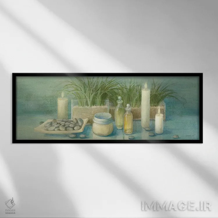 تابلو آرامش اسپا ۲ اثر دانهوی نای - نمای قابدار مشکی