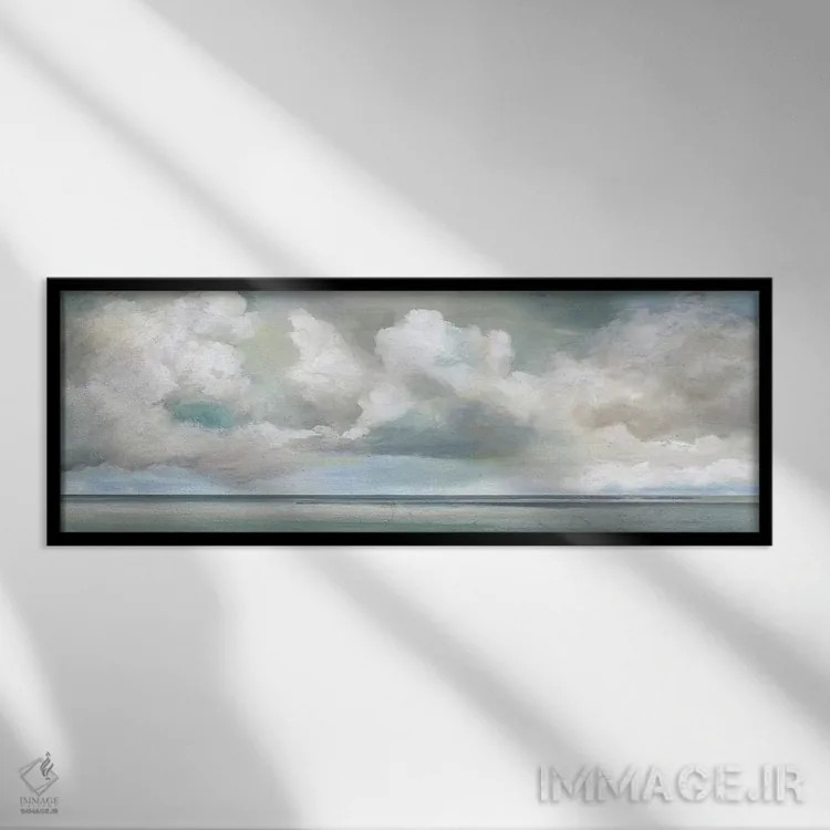 تابلو چشمانداز ابر یک اثر نان - نمای قابدار مشکی