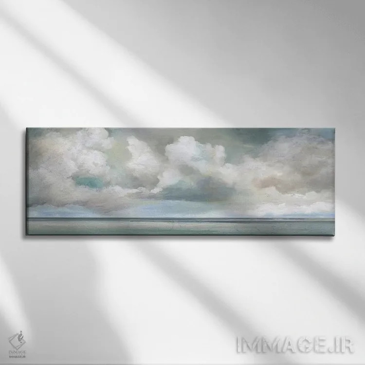 تابلو چشمانداز ابر یک اثر نان - نمای روبهرو روی دیوار