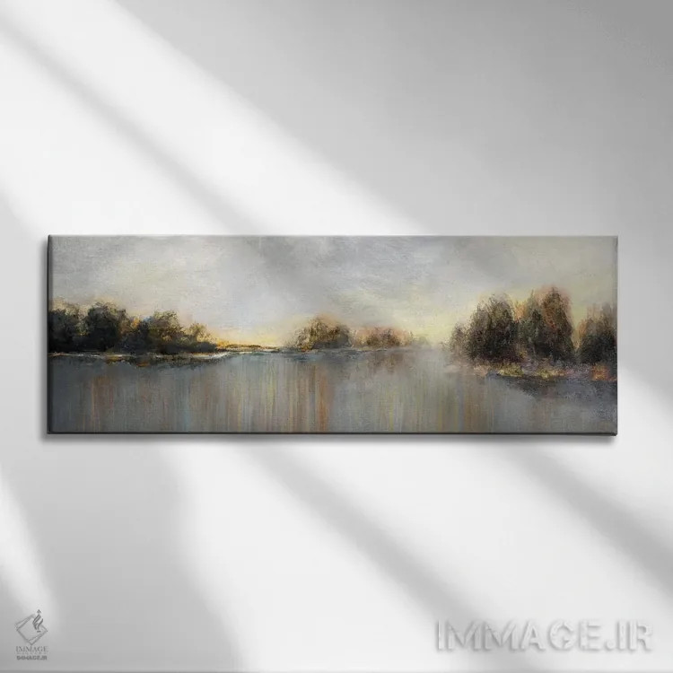 تابلو باران در سپیدهدم اثر نان - نمای روبهرو روی دیوار