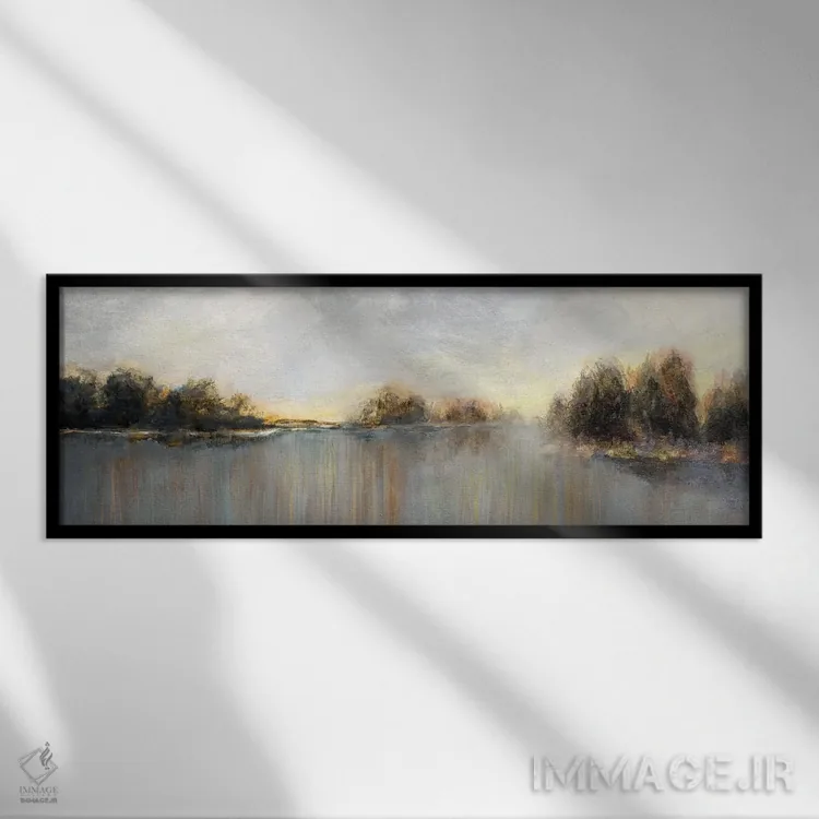 تابلو باران در سپیدهدم اثر نان - نمای قابدار مشکی