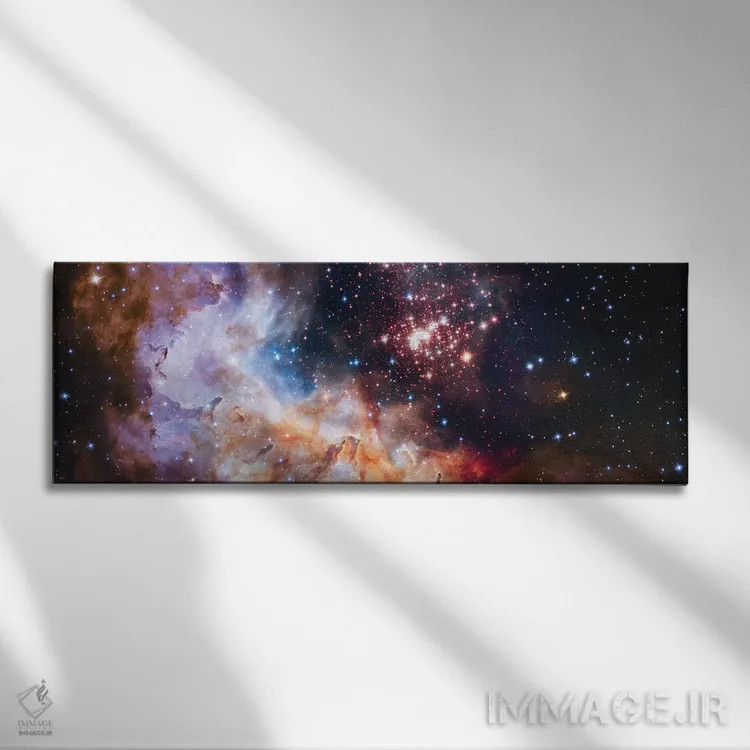 تابلو درخشش آسمانی اثر ناسا (آژانس فضایی آمریکا) - نمای روبهرو روی دیوار