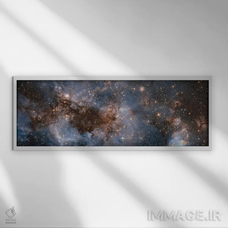 تابلو غبار ستارهای درخشان اثر ناسا (آژانس فضایی آمریکا) - نمای قابدار سفید