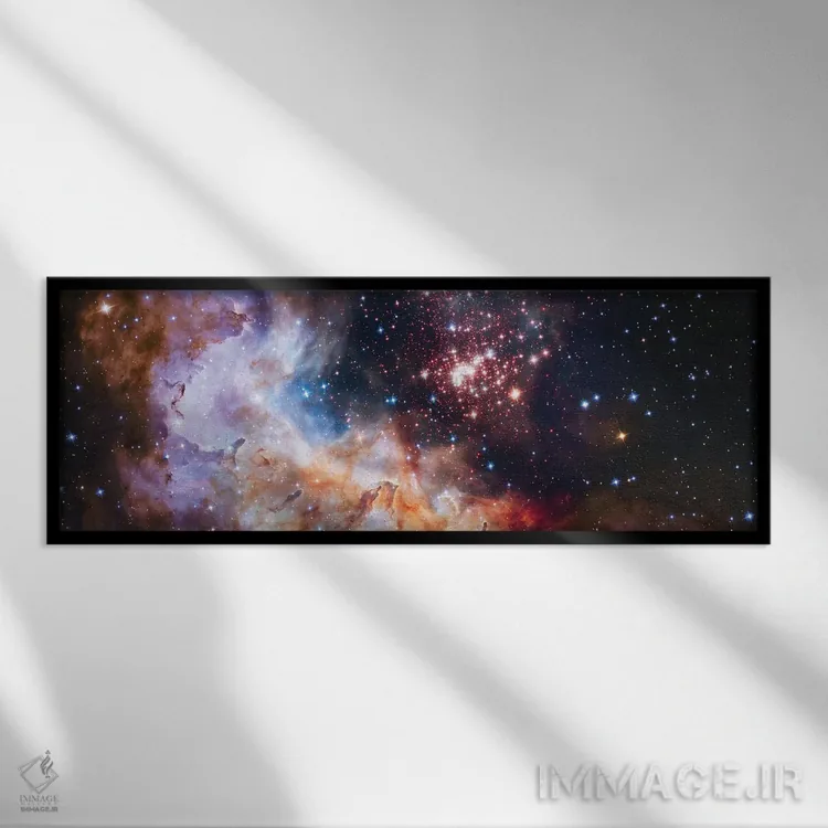 تابلو درخشش آسمانی اثر ناسا (آژانس فضایی آمریکا) - نمای قابدار مشکی