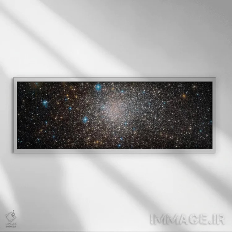 تابلو ترزان ۵ (خوشه کروی) اثر ناسا (آژانس فضایی آمریکا) - نمای قابدار سفید
