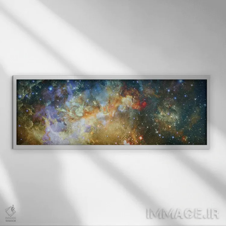 تابلو انفجار هلالی اثر ناسا (آژانس فضایی آمریکا) - نمای قابدار سفید