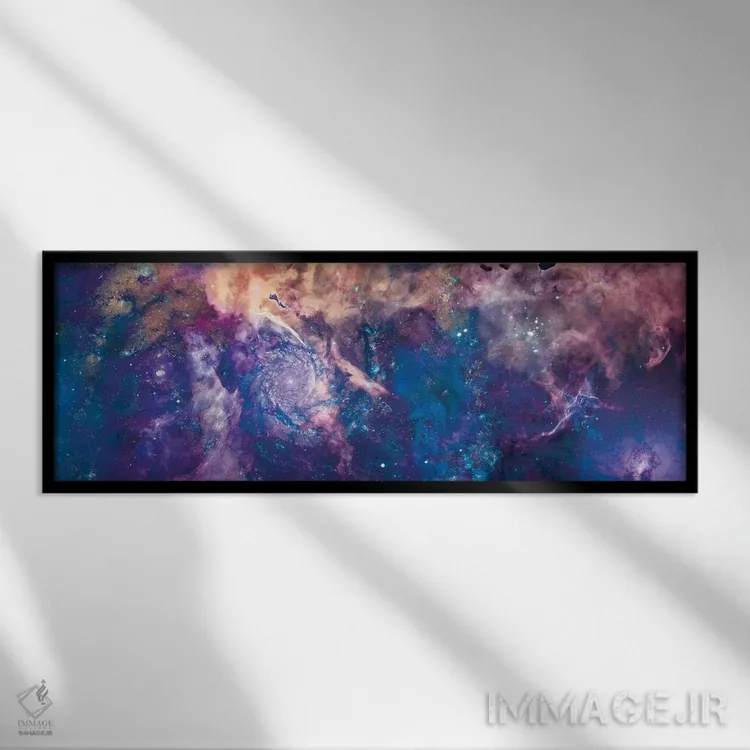 تابلو گرداب سلطنتی اثر ناسا (آژانس فضایی آمریکا) - نمای قابدار مشکی