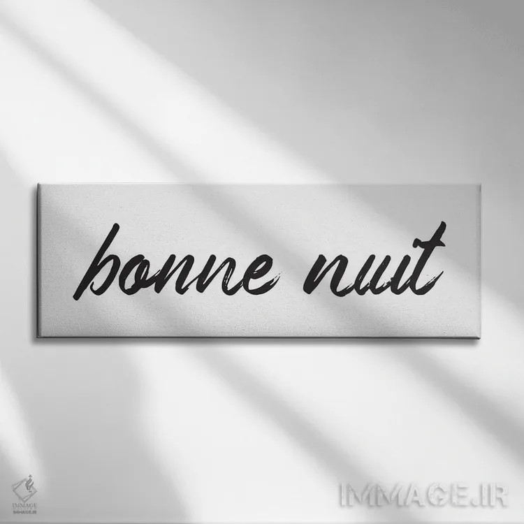 تابلو شب بخیر (فرانسوی) اثر نیکول باسک - نمای روبهرو روی دیوار