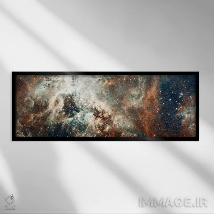 تابلو درخشش غبار ستارهای اثر ناسا (آژانس فضایی آمریکا) - نمای قابدار مشکی