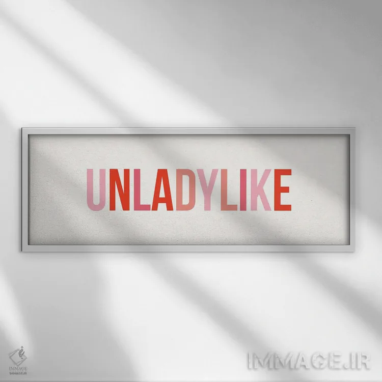 تابلو غیرزنانه (خارج از انتظارات سنتی زنان) اثر نیکول باسک - نمای قابدار سفید