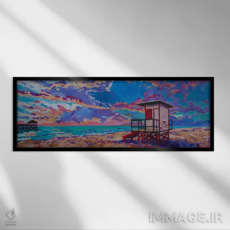 تابلو اولین نگهبانی (یا بیداری) اثر هدر نَگی - نمای قابدار مشکی