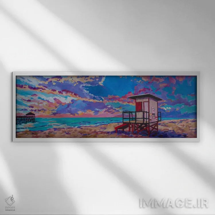 تابلو اولین نگهبانی (یا بیداری) اثر هدر نَگی - نمای قابدار سفید