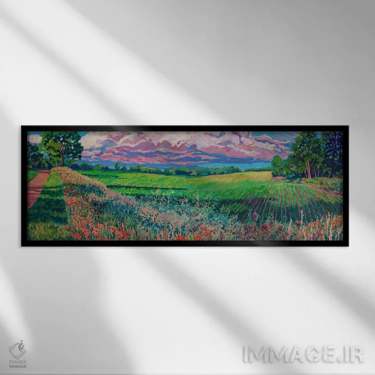 تابلو نما و گستره قلب سرزمین (نواحی مرکزی) اثر هدر نَگی - نمای قابدار مشکی