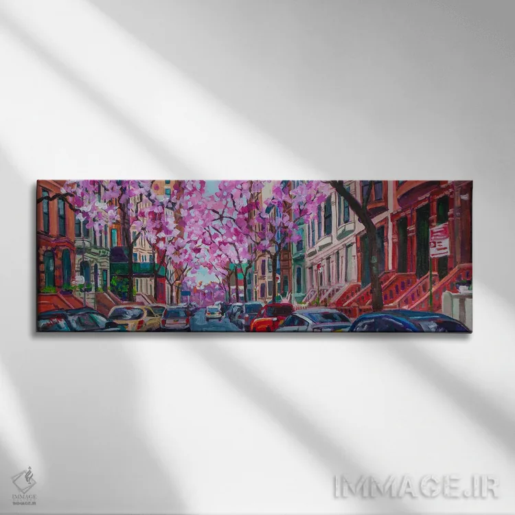 تابلو خیابان هشتادم غربی اثر هدر نَگی - نمای روبهرو روی دیوار