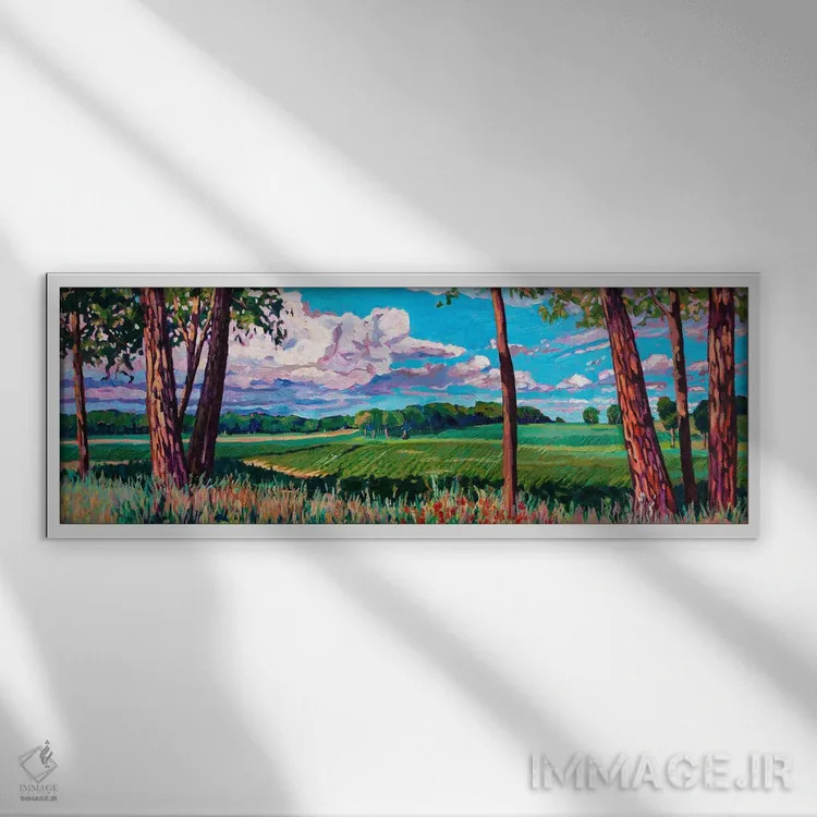 تابلو فضاهای میاناب اثر هدر نَگی - نمای قابدار سفید