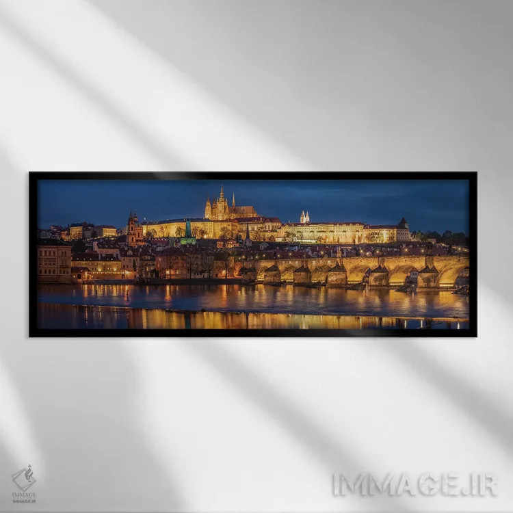 تابلو Prague, Czech Republic,قلعه، پراگ، جمهوری چک اثر جیم نیلسن - نمای قابدار مشکی