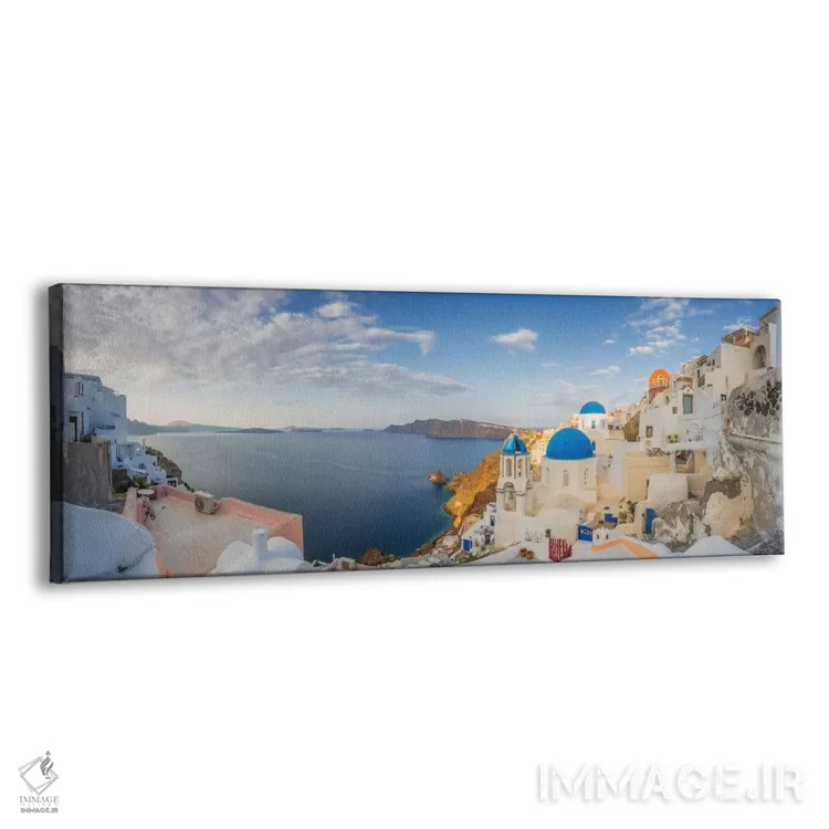 تابلو Santorini, Greece I,طلوع اویا، سانتورینی، یونان (قسمت اول) اثر جیم نیلسن - نمای پرسپکتیو محصول