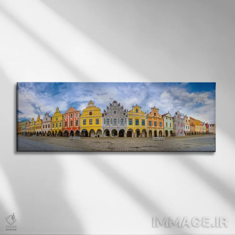 تابلو Telc, Czech Republic,پانورامای تلچ، تلچ، جمهوری چک اثر جیم نیلسن - نمای روبهرو روی دیوار