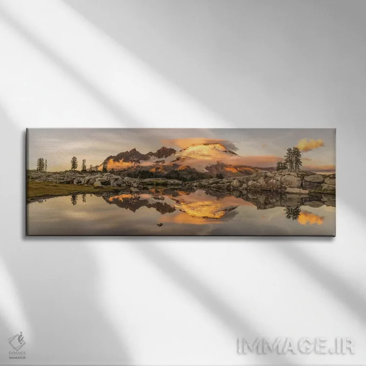 تابلو Washington State,طلوع کوه بیکر، واشنگتن اثر جیم نیلسن - نمای روبهرو روی دیوار