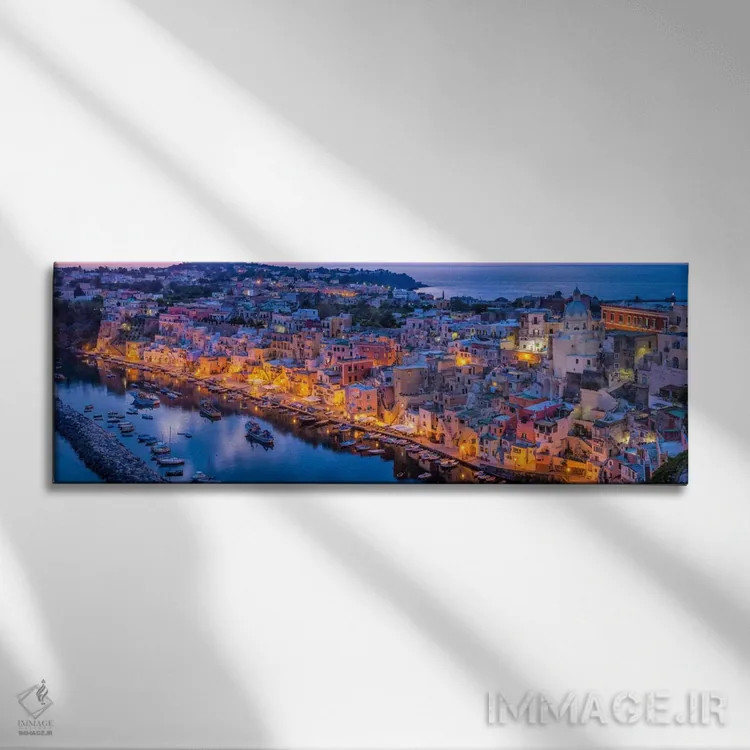 تابلو Procida, Italy,ساعت آبی در پروچیدا، پروچیدا، ایتالیا اثر جیم نیلسن - نمای روبهرو روی دیوار