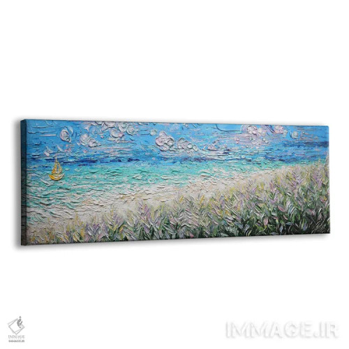 تابلو قایق زرد کوچک اثر ندا خطیب - نمای پرسپکتیو محصول