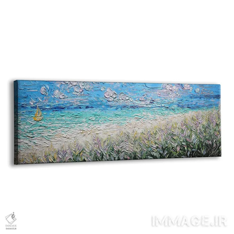 تابلو قایق زرد کوچک اثر ندا خطیب - نمای پرسپکتیو محصول