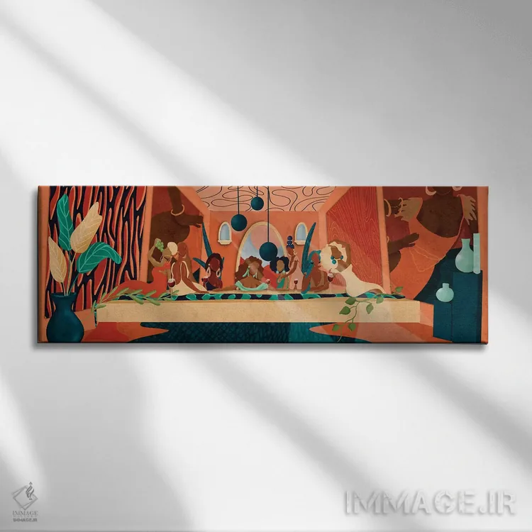 تابلو شام آخر اثر رینا نوریگا - نمای روبهرو روی دیوار