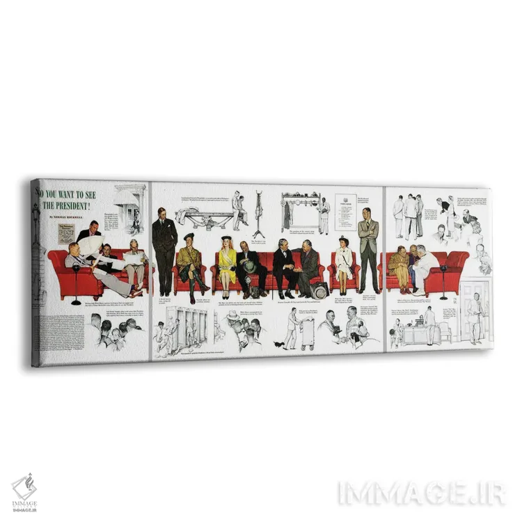 تابلو خب، میخواهی رئیسجمهور را ببینی اثر نورمن راکول - نمای پرسپکتیو محصول