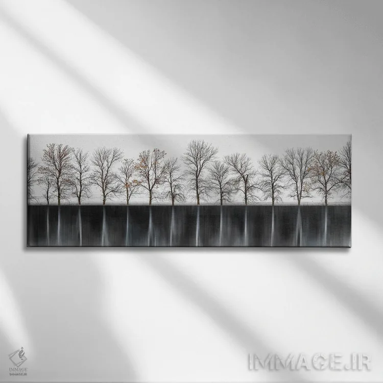 تابلو سایههای زنده: تاریک اثر نیک ریو - نمای روبهرو روی دیوار