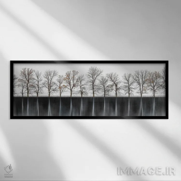 تابلو سایههای زنده: تاریک اثر نیک ریو - نمای قابدار مشکی