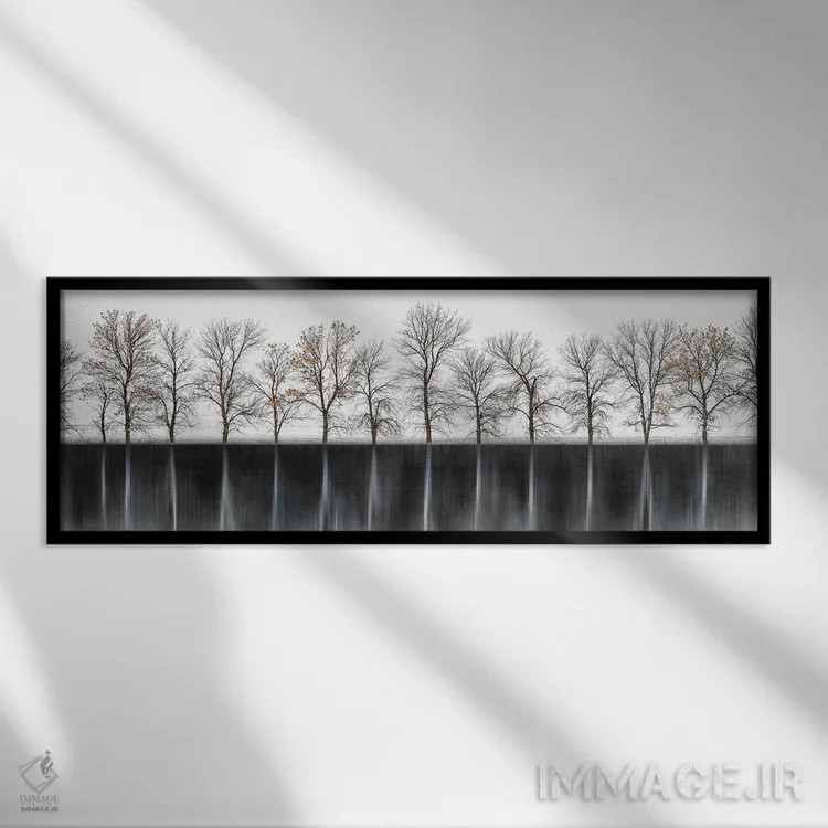 تابلو سایههای زنده: تاریک اثر نیک ریو - نمای قابدار مشکی