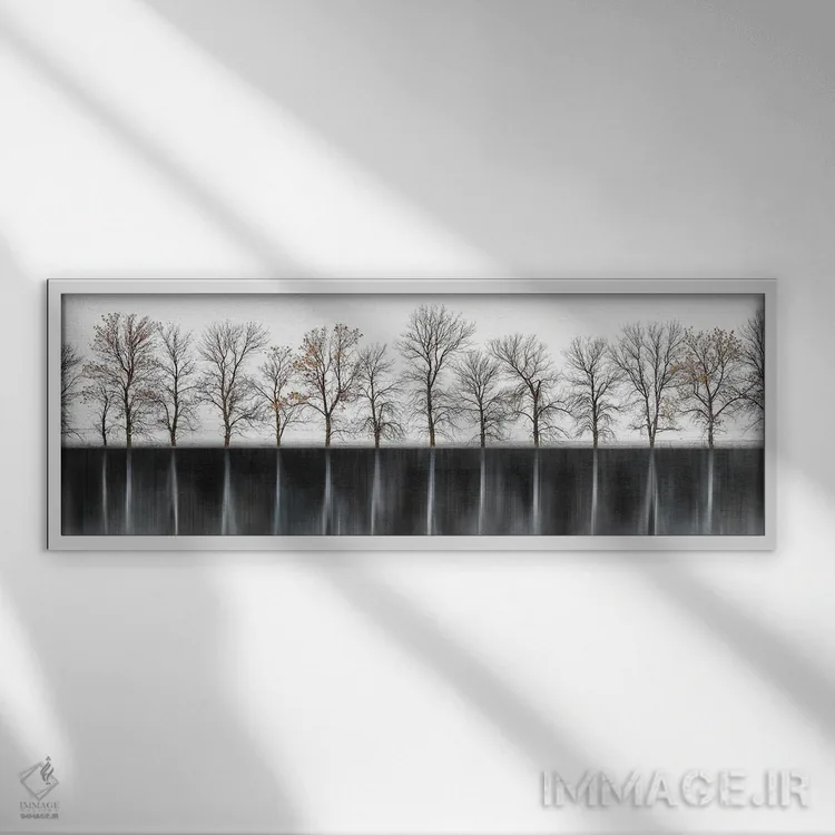 تابلو سایههای زنده: تاریک اثر نیک ریو - نمای قابدار سفید