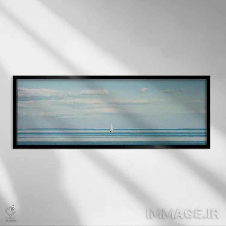 تابلو تکهای کوچک از بهشت: منظره دریا اثر نیک ریو - نمای قابدار مشکی