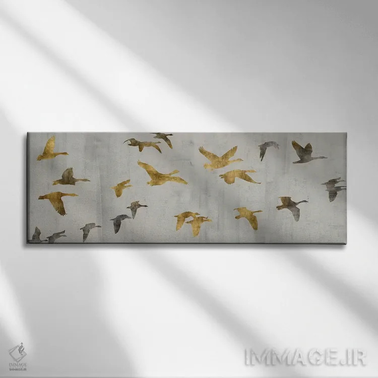 تابلو در حال پرواز اثر نیک اسپنسر - نمای روبهرو روی دیوار