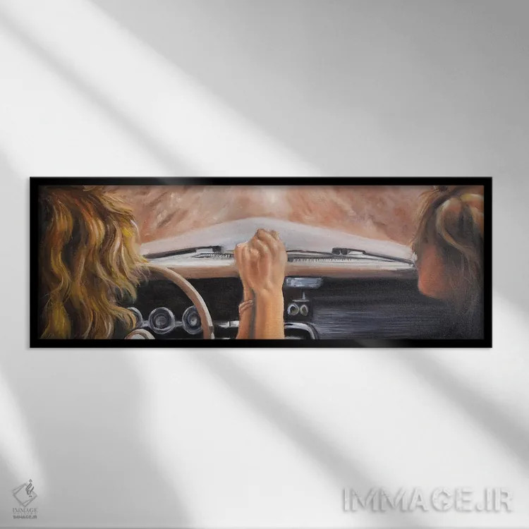 تابلو تلما و لوئیز اثر سلمی نصرالباور - نمای قابدار مشکی