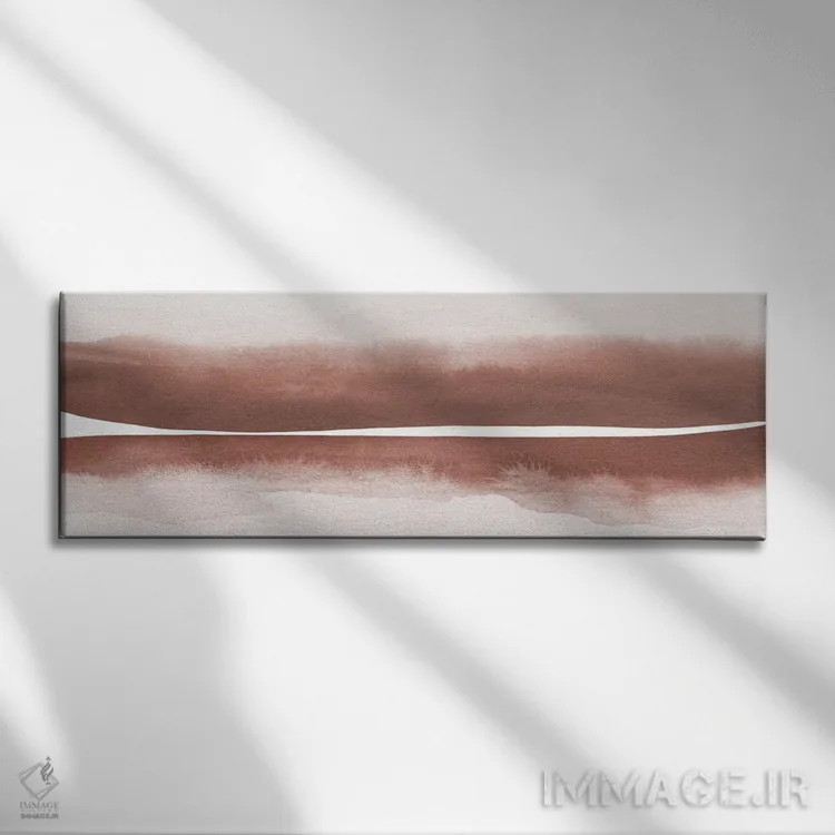 تابلو منظره آبرنگی شماره ۱۸ پانوراما اثر نووو پرینتس (چاپ هنری نوین) - نمای روبهرو روی دیوار