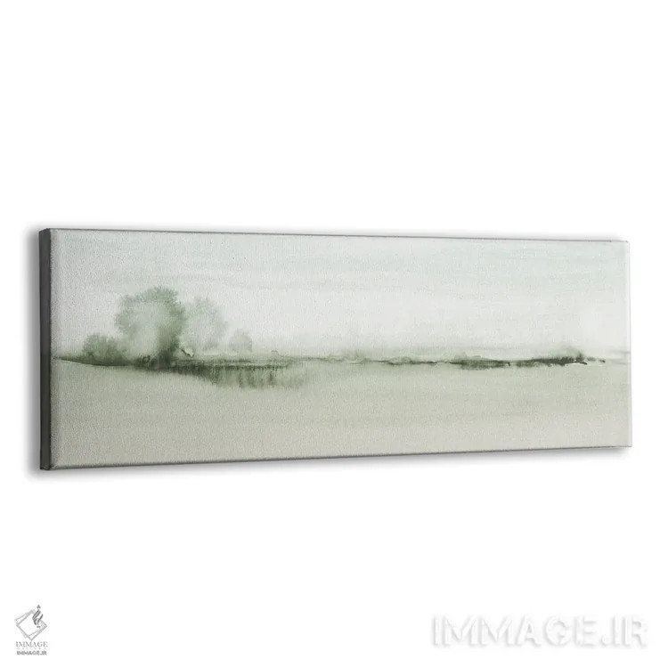تابلو چشمانداز جنگلی سبزگون اثر نووو پرینتس (چاپ هنری نوین) - نمای پرسپکتیو محصول