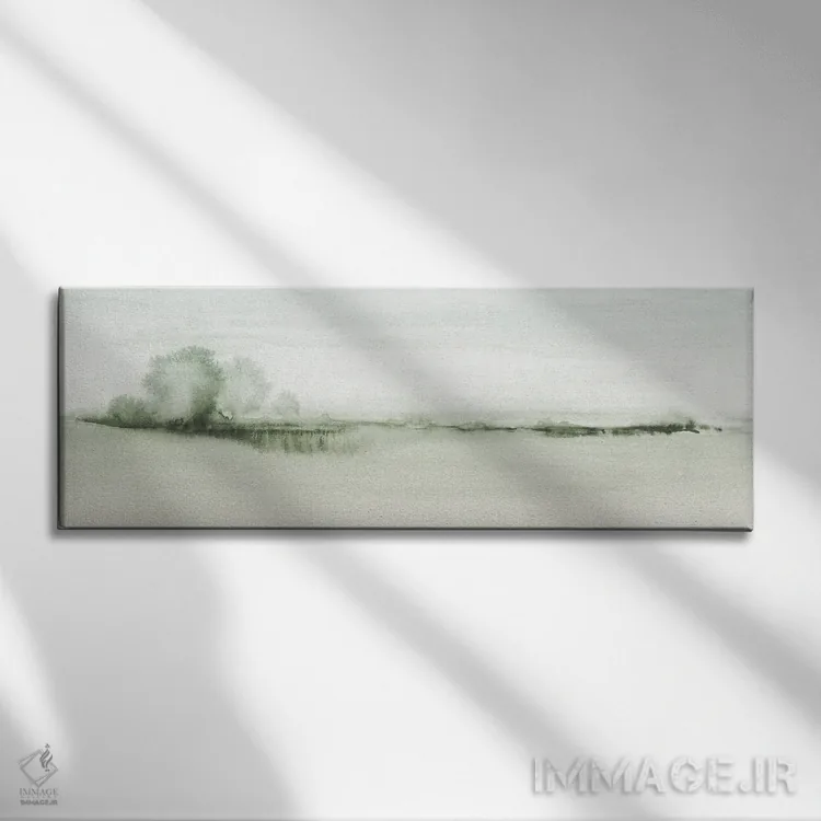 تابلو چشمانداز جنگلی سبزگون اثر نووو پرینتس (چاپ هنری نوین) - نمای روبهرو روی دیوار